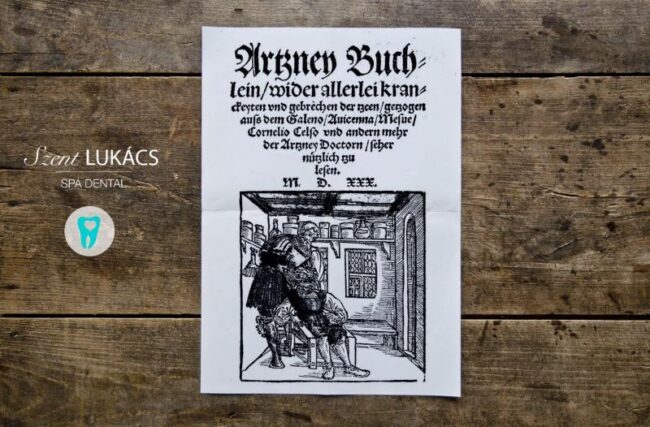 Az első kizárólag fogorvoslással foglalkozó könyv borítója