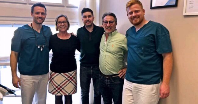 Dr. Ruszin Tamás és Dr. Nagy róbert, valamint Jean Baptise Andre pácienseinkkel